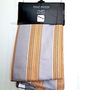 Half Moon Room Julia Stripe Darkening Insulated Window Curtain Two Panels